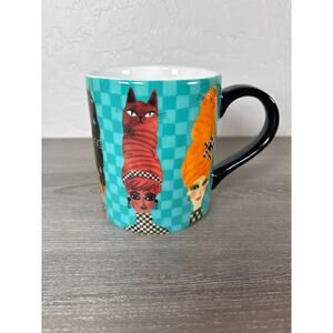 MacKenzie Childs Terry Runyon Artist Mug Limited Edition Whimsical Cats